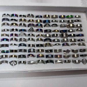 100 Stainless Steel Fashion Rings